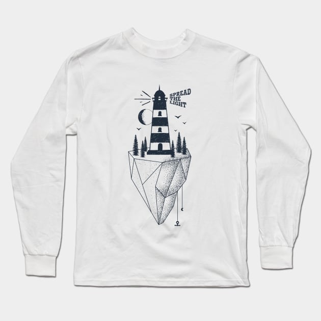 Lighthouse. Spread The Light Long Sleeve T-Shirt by SlothAstronaut